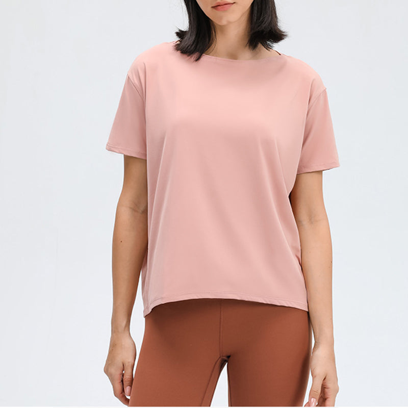 Enkel yoga t-skjorte for treningsentusiaster