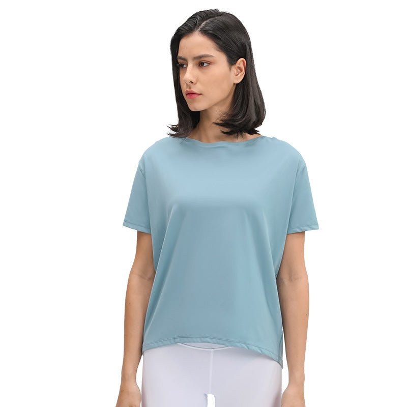 Enkel yoga t-skjorte for treningsentusiaster